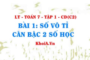 Số vô tỉ là gì, căn bậc hai số học là gì, ví dụ? Toán 7 bài 1 c2cd1